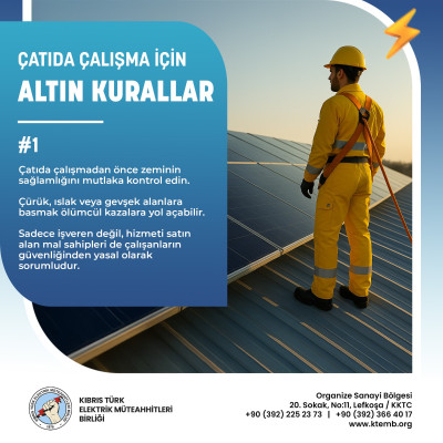 Çatıda Çalışma İçin Altın Kurallar # 1